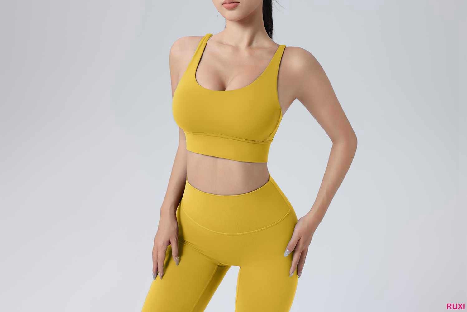 Pink Workout Pants-High Waist Stretchy Comfy Ruxi ra0513