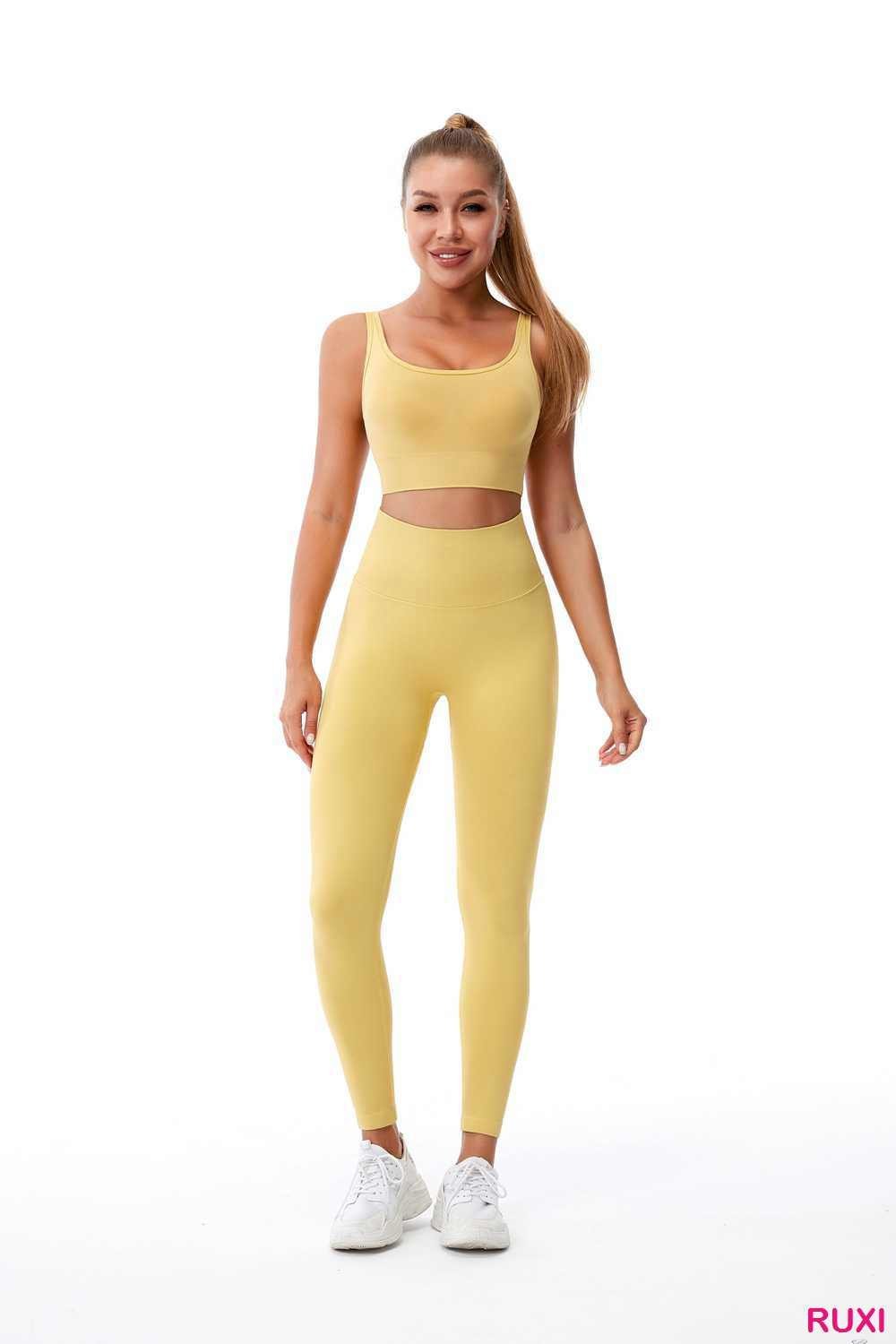 Premium Yoga Pants Set for Women-2 Piece Outfit Ruxi ra0671