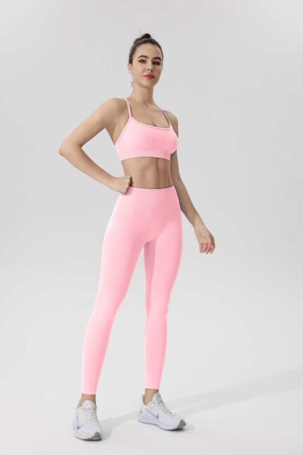 Seamless Sports Brassiere with Pads Hollow Thin Straps Ruxi N2291