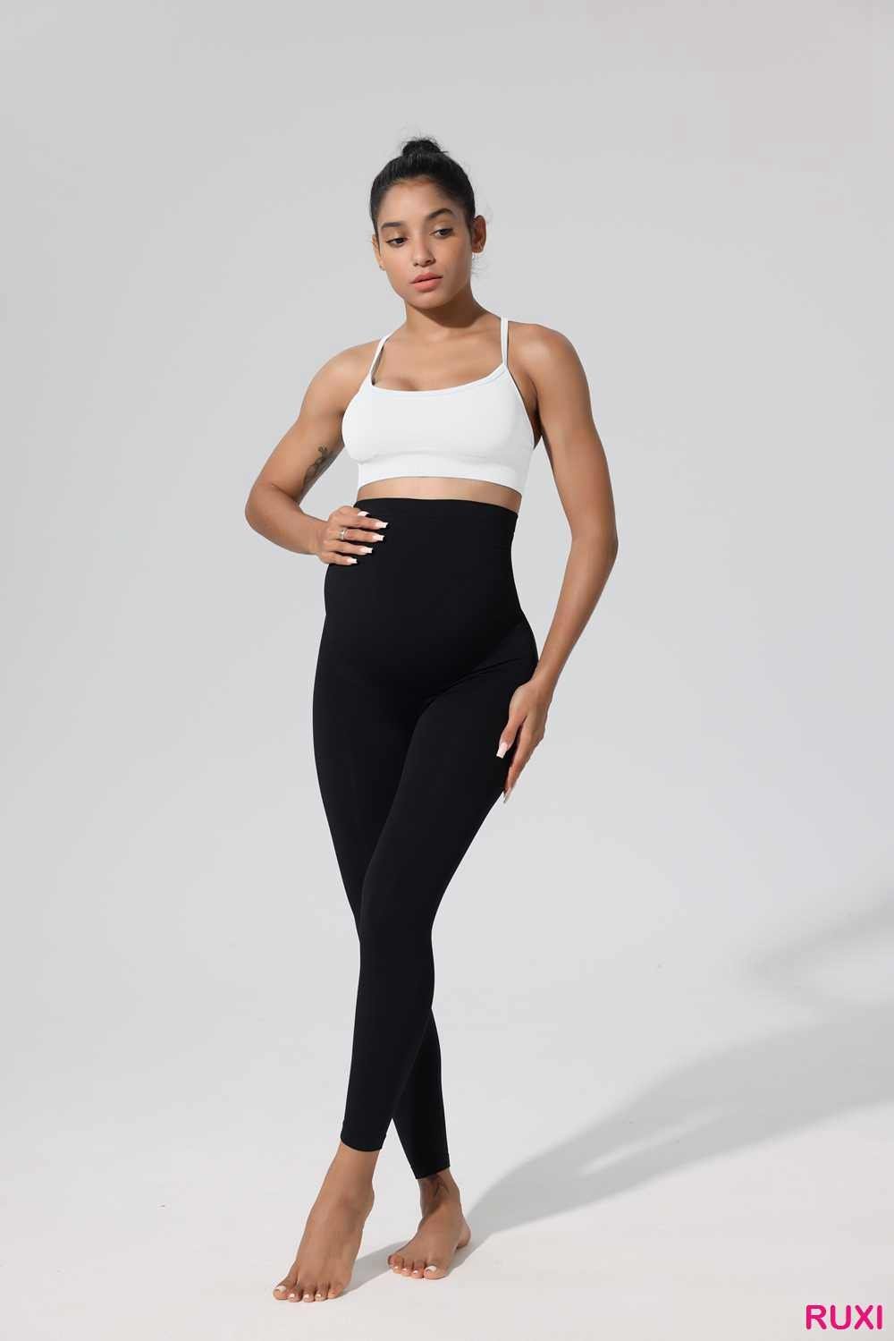 Womens White Yoga Trousers-Comfortable-Stylish Ruxi ra1110